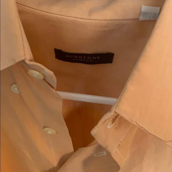Burberry orange long sleeve buttons down - Picture 2 of 7